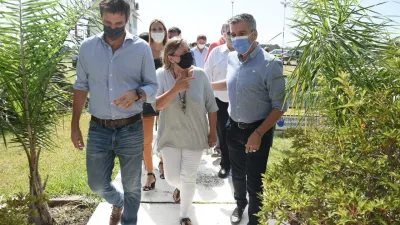 Zabaleta con Paira y Cresto en Concordia