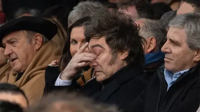 El presidente Javier Milei en La Rural.